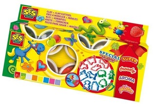 Plasticina SES Claymania 8x90g + Moldes (1 un.)
