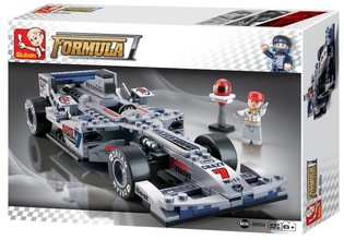 Carro de Corrida F1 Sluban Prateado M38-B0352 (1 un.)