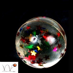 BOLAS SALTITONAS COM ESTRELAS - &Oslash; 3 CM (48 unid.)