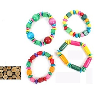 PULSEIRAS DE MADEIRA PARA CRIAN&Ccedil;AS (48 un.)