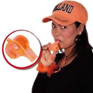 Apito Cor-de-Laranja Grande com Luz em Display (24 un.)