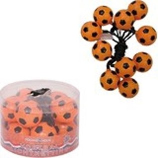 Cord&atilde;o de Luzes Futebol Laranja - 10 L&acirc;mpadas (6 unid.)