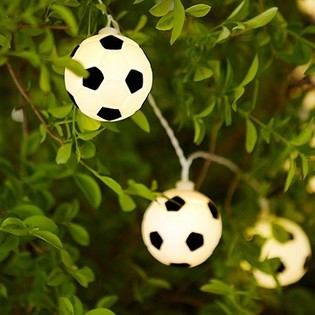 Grinalda de Luzes Futebol PRETO/BRANCO 10 L&acirc;mpadas (9 un.)