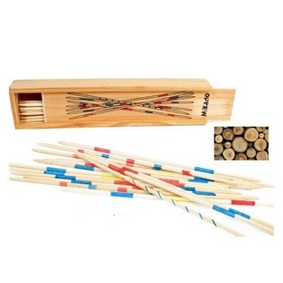 JOGO DE MIKADO EM CAIXA DE MADEIRA (24 un.)