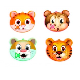 MIX PUZZLES DE DESLIZAR FACES DE ANIMAIS (48 un)