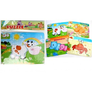 MIX DE PUZZLES DE ANIMAIS, 26x19 cm. (24 un.)