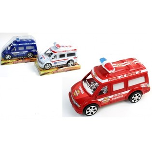 Ve&iacute;culos de Pol&iacute;cia e Ambul&acirc;ncia de Fric&ccedil;&atilde;o em Blister (6 un.)