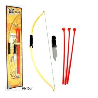 CONJUNTO GRANDE DE ARCO E FLECHAS, 75 CM (6 unid.)