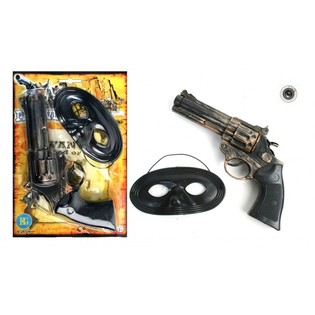 Pistola Western + M&aacute;scara em Cart&atilde;o (12 un.)