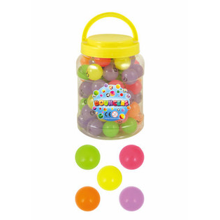 BOLAS SALTITONAS FLUORESCENTES &Oslash;3.3 CM EM POTE (72 un.)