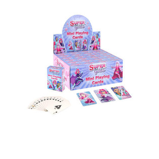 MINI CARTAS DE JOGAR &ndash; MODELO: SUPER GIRLS EM DISPLAY (24 unid.)