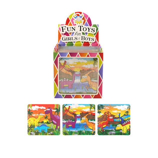 PUZZLE &ndash; DINOSSAUROS, 13 x 12 cm, EM EXPOSITOR (108 unid.)