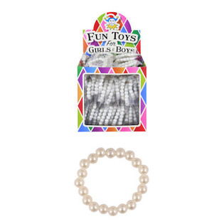 PULSEIRAS INFANTIS BRANCO P&Eacute;ROLA EM EXPOSITOR (120 un.)