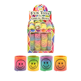 MINI MOLAS ESPIRAIS SMILEY &Oslash;3.5 CM EM EXPOSITOR (60 un.)