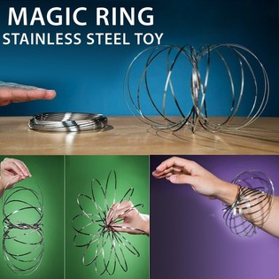 An&eacute;is M&aacute;gicos / Flow Rings - Kinetic 3D Magic Ring - PRATA | NO CART&Atilde;O (12 unid.)