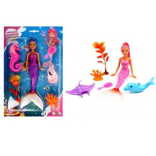Boneca Sereia Grande em Cart&atilde;o, 25 cm (2 unid.)