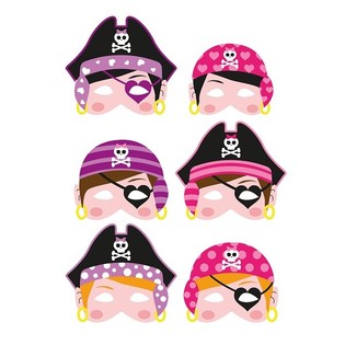MÁSCARAS DE PIRATA EM ESPUMA - MENINAS (24 un.)