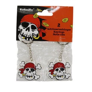 Conjunto de 10 sets de 2 porta-chaves Piratas