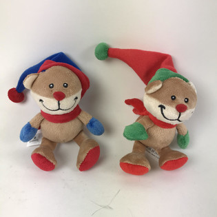 URSO DE NATAL EM PELUCHE COM GORRO (12 un.)
