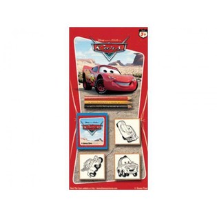 Grande Conjunto de Pintura e Carimbos Disney Cars em Cart&atilde;o (24 un.)