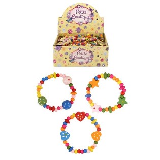 Pulseiras de Madeira para Crian&ccedil;a em Expositor (144 un.)