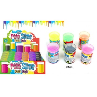 Mini Slime Colorido em Barril (30g) - Display de 24 unid.