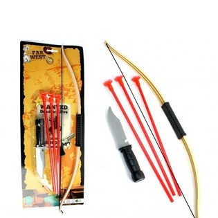 Conjunto de arco e flechas em cart&atilde;o (12 un.)