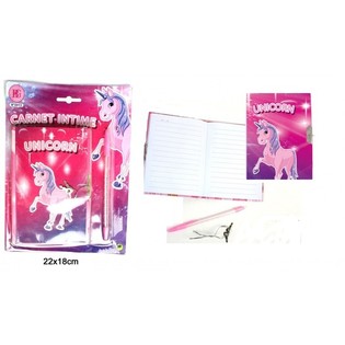 CADERNO UNIC&Oacute;RNIO COM CADEADO + CANETA (24 un.)