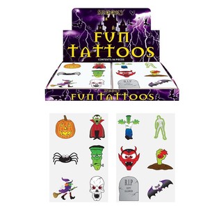 TATUAGENS DIVERTIDAS &ndash; MODELO HALLOWEEN (96 unid.)