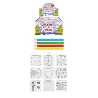 PACK DE ATIVIDADES DE NATAL PARA CRIAN&Ccedil;AS &ndash; COLORIR, ENIGMAS, L&Aacute;PIS, ETC. (36 unid.)