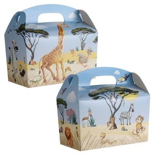 CAIXA DE MENU - ANIMAIS DA SELVA (50 un.)
