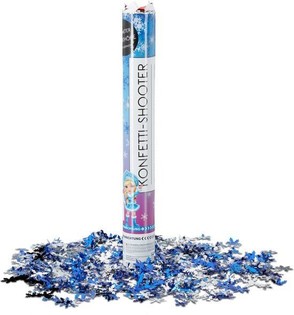 Canh&atilde;o de confetis - Floco de Neve - 40 cm - Lan&ccedil;ador (10 un.)