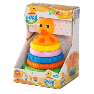 SET DE ARGOLAS DE EMPILHAR PATO COM SOM, Para crian&ccedil;as a partir de 0 meses (6 un.)