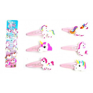 Ganchos de cabelo de Unic&oacute;rnio para crian&ccedil;as (12 un.)