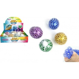 BOLA SQUISHY &ndash; MIX CORES COM GLITTER EM DISPLAY (12 un.)