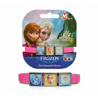 Pulseiras Frozen com 3 Charms Intercambi&aacute;veis (24 unid.)