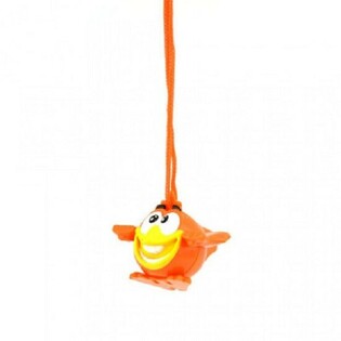 Apito de P&aacute;ssaro Cor-de-Laranja com Cord&atilde;o (100 unid.)