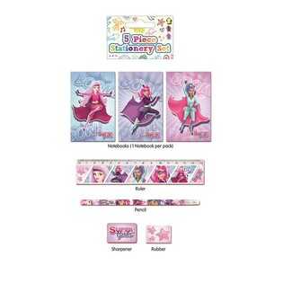 CONJUNTO DE ESCRITA SUPER GIRLS DE 5 PE&Ccedil;AS (24 un.)