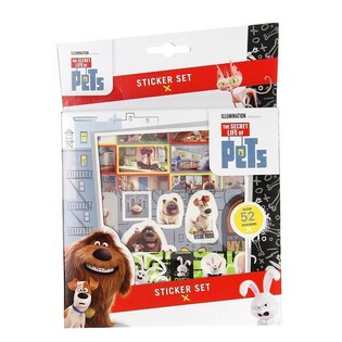 Conjunto de Autocolantes SECRET LIFE OF PETS 52 pe&ccedil;as (12 un.)