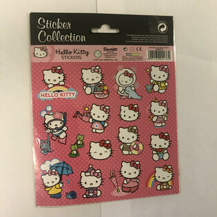 FOLHAS GRANDES DE AUTOCOLANTES HELLO KITTY, 20x16 cm (10 un.)
