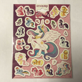 Folhas grandes de autocolantes My Little Pony, 20x16 cm (10 un.)