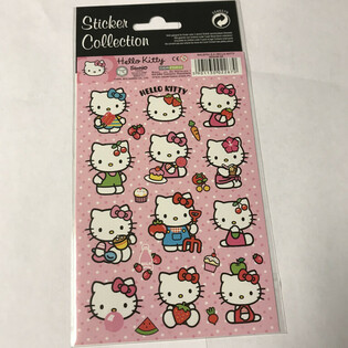 AUTOCOLANTES: HELLO KITTY, Dim. 20 x 10 cm (10 un.)