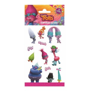 Tatuagens Tempor&aacute;rias Trolls - 20 x 10 cm (10 un.)