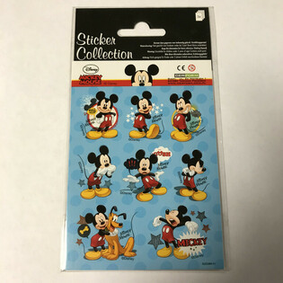 FOLHA DE AUTOCOLANTES: DISNEY MICKEY MOUSE, Dim. 16 x 9 cm (10 un.)