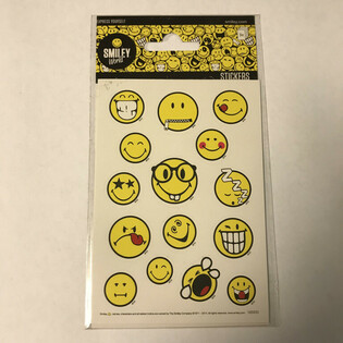 FOLHA DE AUTOCOLANTES: SMILEY&rsquo;S, 16 x 9 cm (10 un.)
