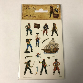 FOLHA DE AUTOCOLANTES: PIRATAS, Dim. 16 x 9 cm (10 unid.)