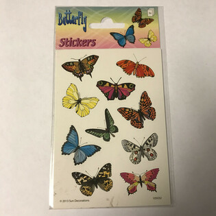 Folha de Autocolantes: Borboletas, 16 x 9 cm (10 unid.)