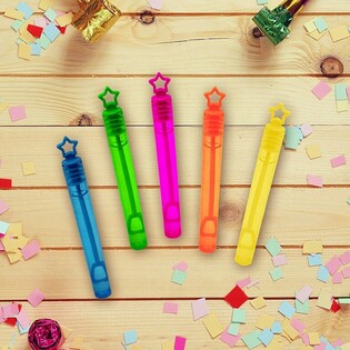 TUBOS DE BOLHAS DE SAB&Atilde;O MINI COLORIDOS (1 Embalagem de 12 un.)