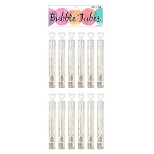 MINI TUBOS DE SOPRAR BOLHAS PARA CASAMENTO (1 Embalagem de 12 unid.)