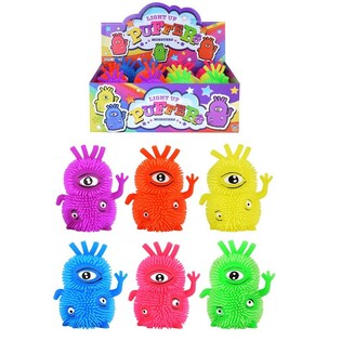 MONSTROS PUFFER LUMINOSOS COM 3 OLHOS EM DISPLAY (12 un.)